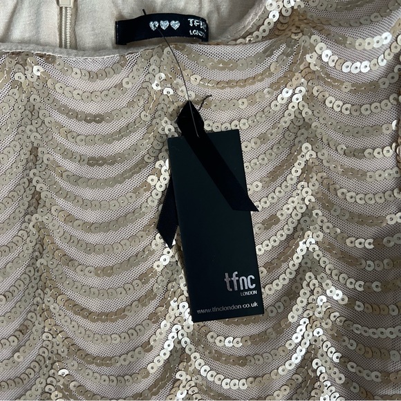 Tfnc London gold sequin mini dress medium - Picture 8 of 10